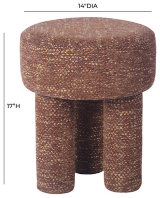 Claire Knubby Stool, Brown