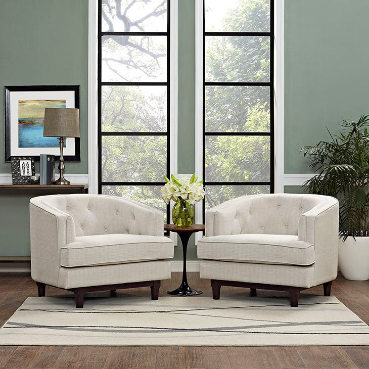 Beige Coast Armchairs Set of 2