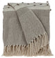 Tufted Beige Fringed Woven Handloom Throw