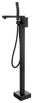 Freestanding Tub Shower Claw Foot Faucet With Handheld Spout, Matte Black