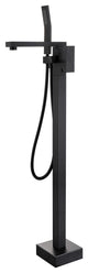 Freestanding Tub Shower Claw Foot Faucet With Handheld Spout, Matte Black