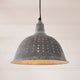 Colander Pendant Light, Weathered Zinc