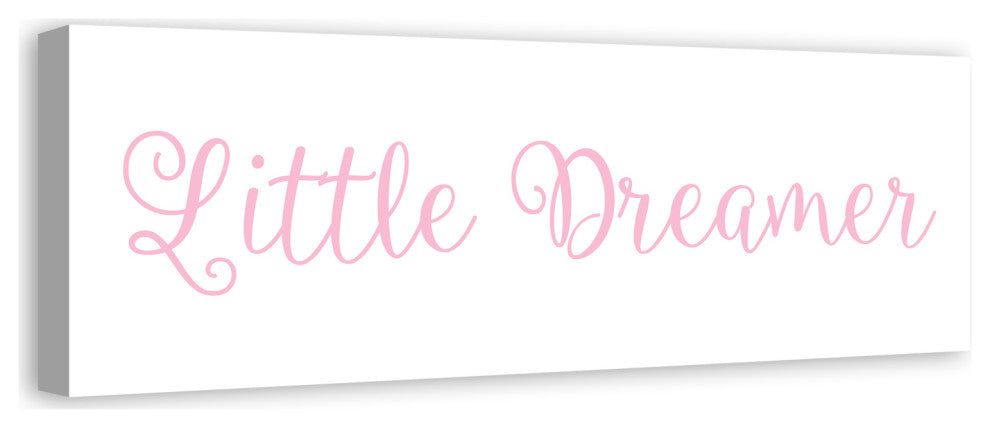 Little Dreamer 12"x36" Canvas Wall Art, Pink