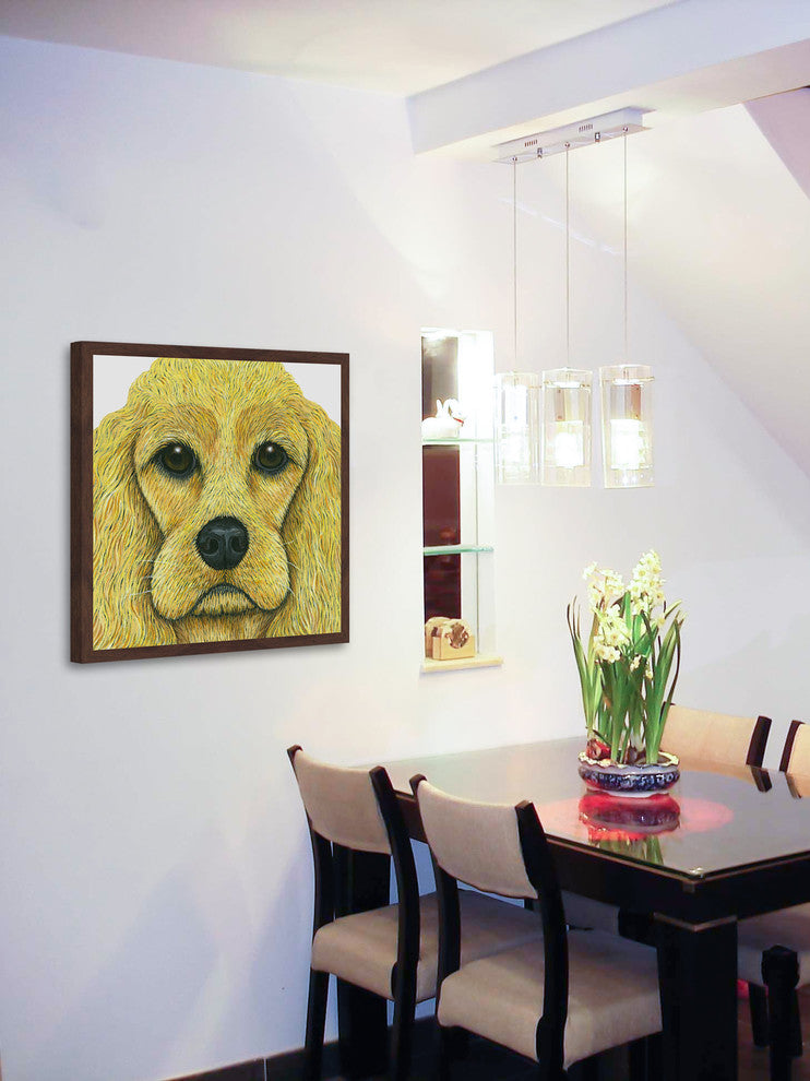 "Cocker Spaniel" Framed Painting Print, 12"x12"