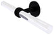 Clearview 2 Arm Guest Towel Holder with Groovy Accents, Matte Black