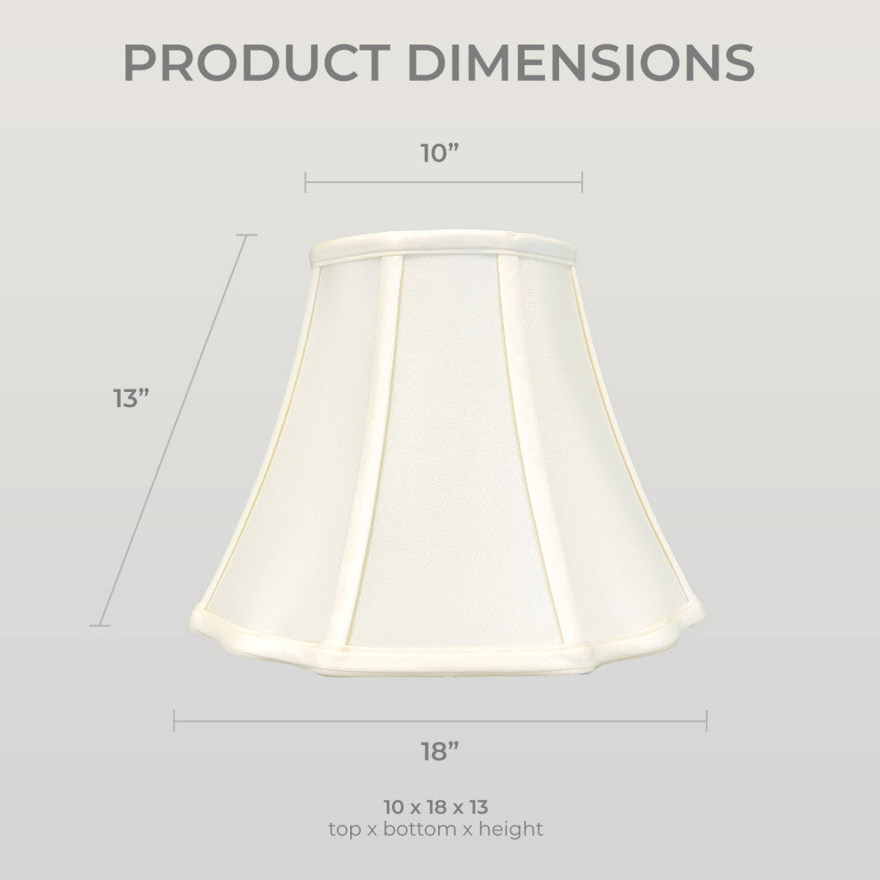 Royal Designs Flare Bottom Outside Corner Scalloped Basic Lamp Shade, Beige, Egg