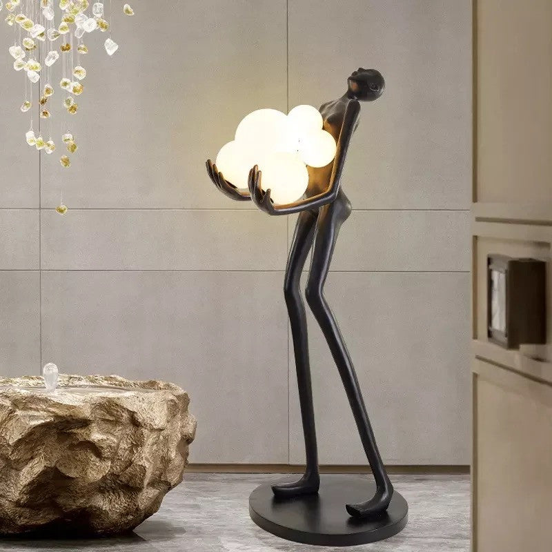 71'''' Black Novelty Floor Lamp