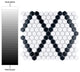Metro Hex Diamond Porcelain Mosaic Tile Sample