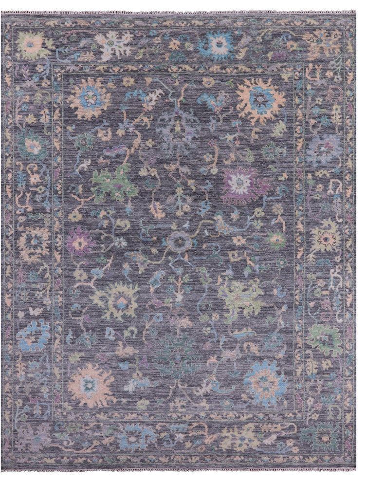 9' 3" X 12' 2" Hand-Knotted Turkish Oushak Wool Rug - Q13387