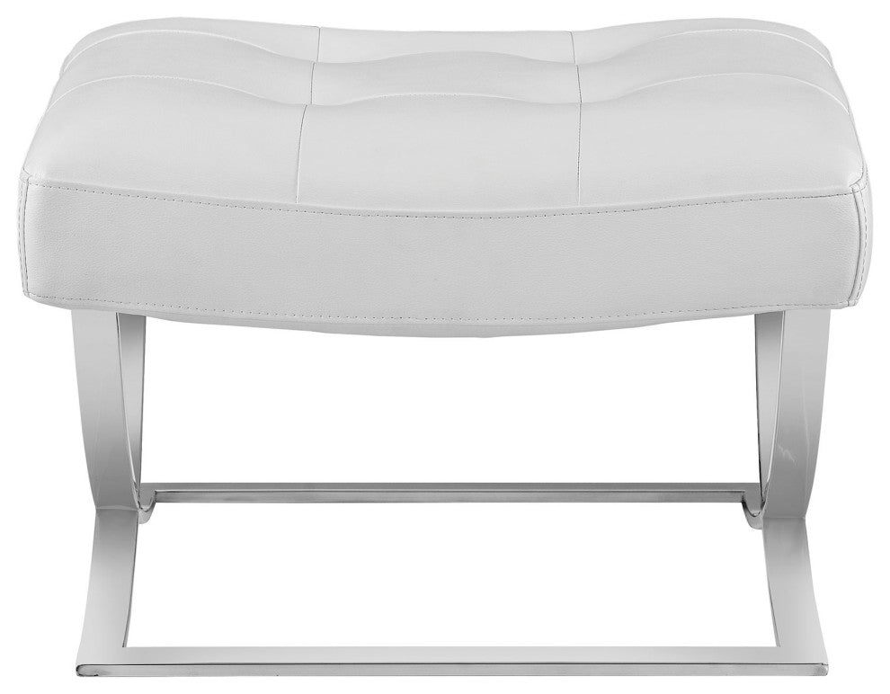 MODWAY Slope Upholstered Vinyl Ottoman