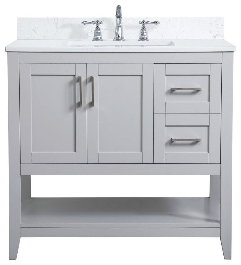 Elegant Decor Aubrey Bathroom Vanity Grey