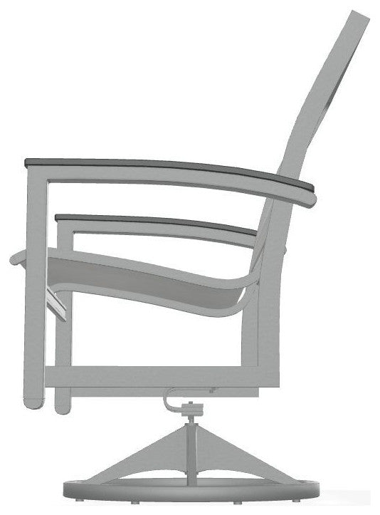Bazza Sling Outdoor Swivel Rocker, Alloy/Graphite