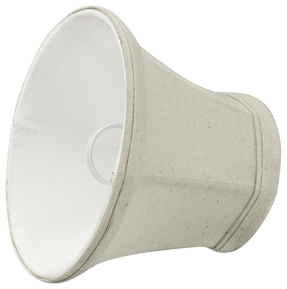 30004-6 Small Bell  Chandelier Clip On Lamp Shade Off White 3"x5"x4"