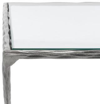 Safavieh Couture Debbie Rectangle Metal Coffee Table, Silver