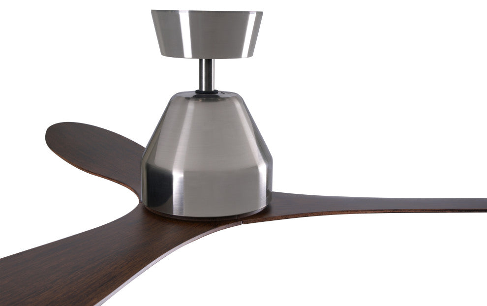 Lucci Air Whitehaven 56" Smart WiFi Controlled Indoor/Outdoor Ceiling Fan, Brushed Chrome
