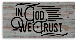 In God We Trust' Farmhouse Wrapped Canvas Textual Wall Art
