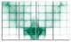 Light Blue Bat on Radar Screen, Abstract Canvas Art Print, 48"x28", 4 Panels