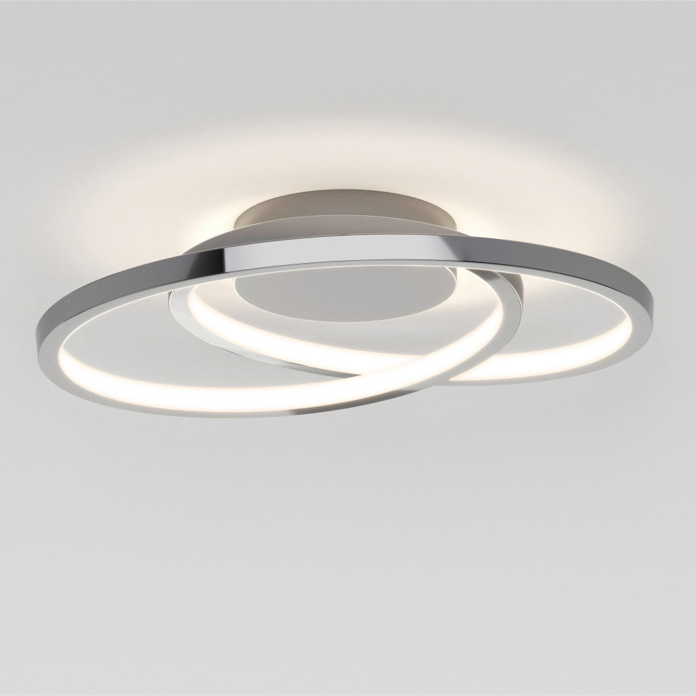Artika Salto Ceiling Flushmount Light, Chrome