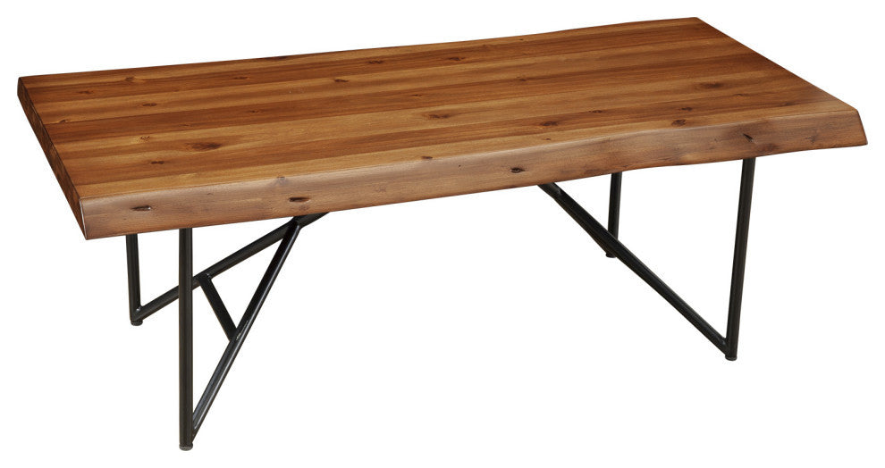 Live Edge Coffee/Cocktail Table, Light Walnut