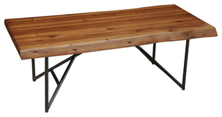 Live Edge Coffee/Cocktail Table, Light Walnut