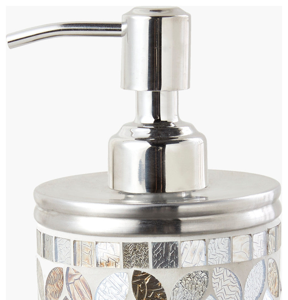 Croscill Seville Mosaic Glass Bathroom Accessories, Lotion Pump