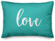 Love, Teal 14x20 Lumbar Pillow