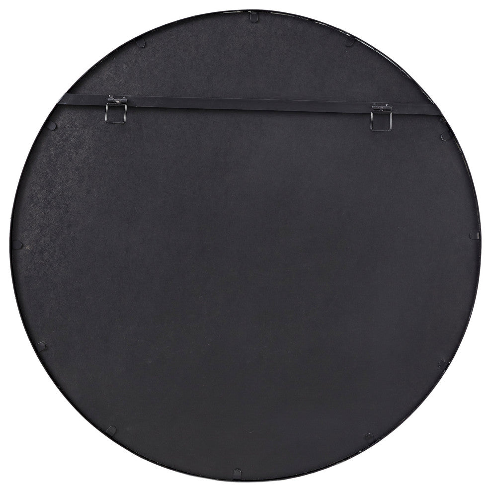 Martha Stewart Katonah Black Round Wall Mirror 36"