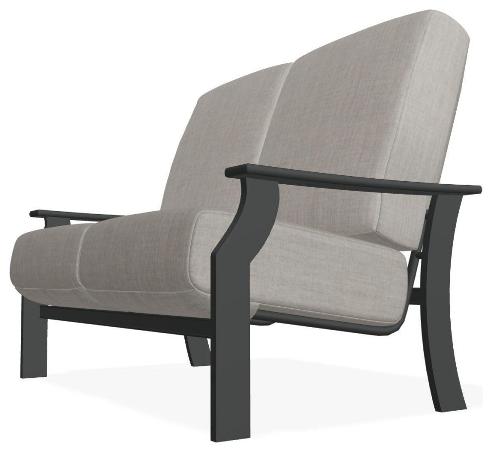 St. Catherine Deep Seat Outdoor Loveseat, Cast Silver/Graphite