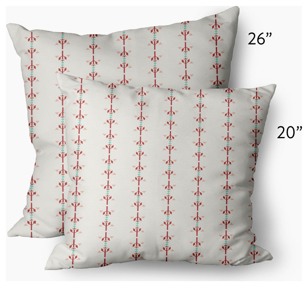 Jodhpur Stripe Decorative Throw Pillow, Red, 26"x26"