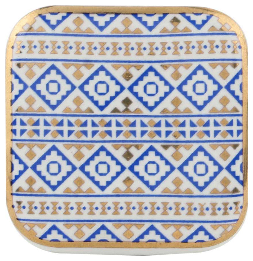 Set of Four Square Ceramic Knobs