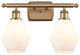 Innovations 516-2W-BB-G651-6-LED 2-Light Bath Vanity Light, Brushed Brass