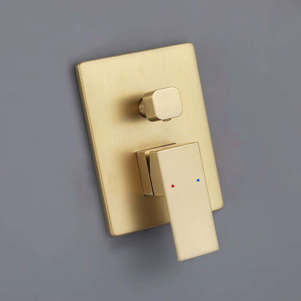 Pressure Balanced Rain Shower System with Hand Shower-Includes Rough-in Valve, B