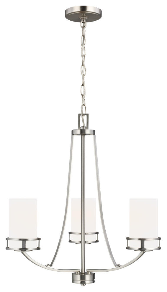 Robie 3-Light Chandelier, Brushed Nickel