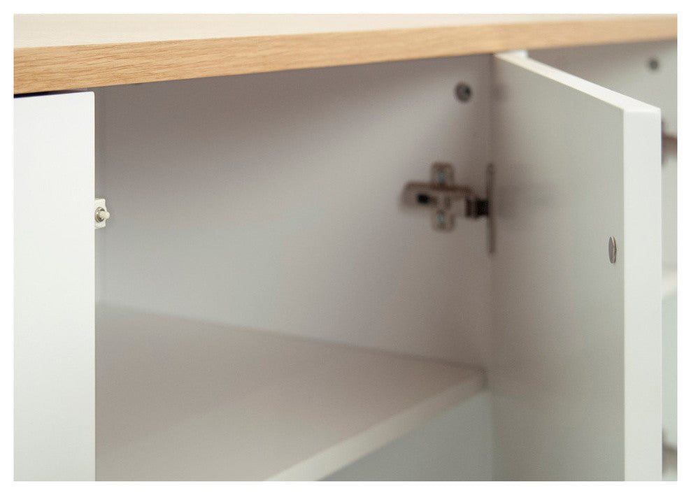 Edge Sideboard, White and Oak