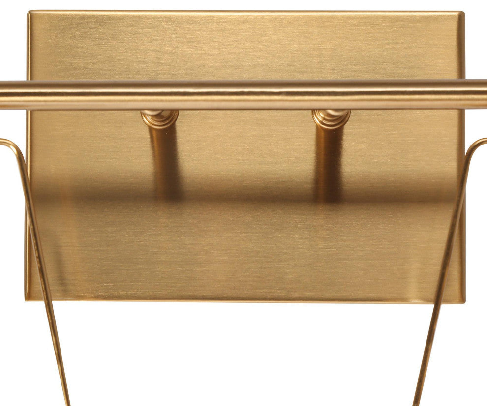 LNC Polished Gold Modern Glass Bell Wall Sconce, 2 Lights
