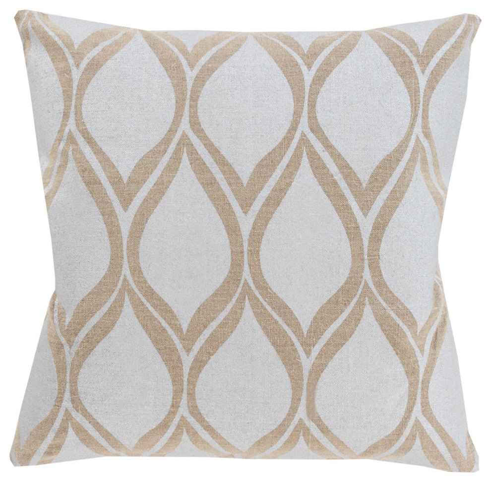 Surya Metallic Stamped MS-001 18" x 18" Pillow Kit