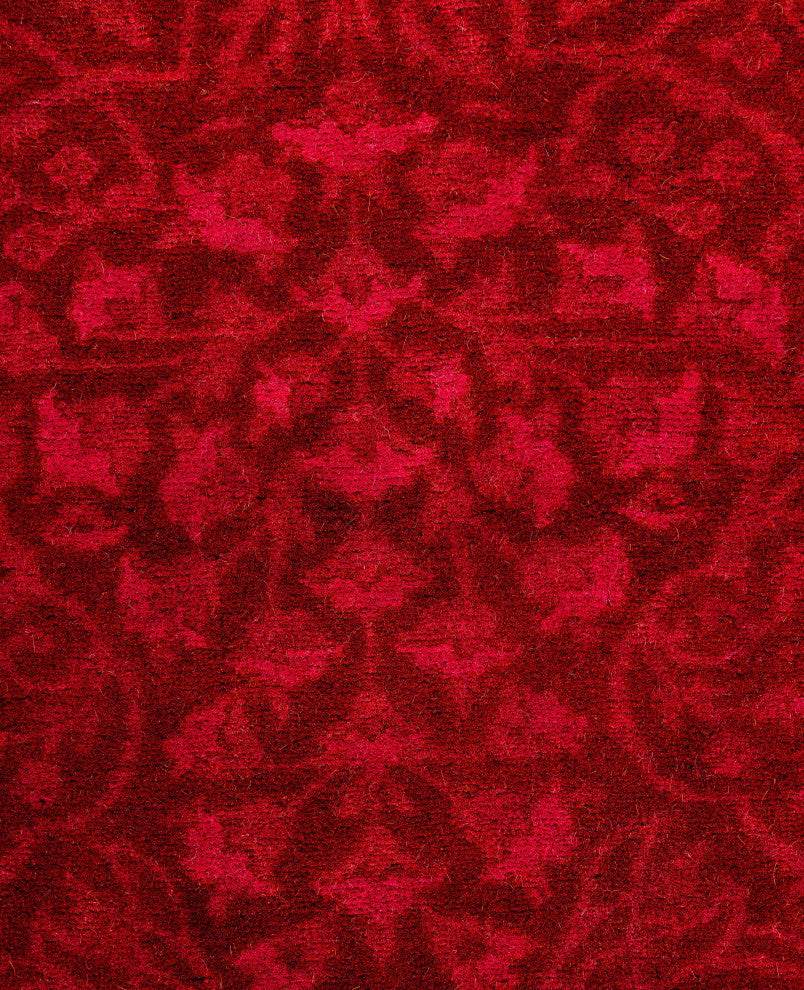 Overdyed One-of-a-Kind Hand-Knotted Area Rug Purple, 5' 1" x 7' 7"