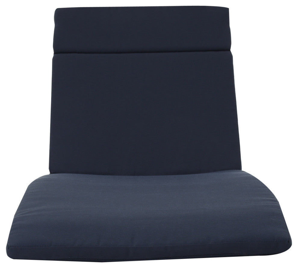 GDF Studio Soleil Outdoor Chaise Lounge Cushion, Navy Blue
