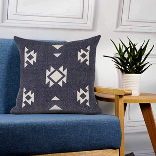 Southwestern Decorative Denim Geometric 20" x 20" Throw Pillow