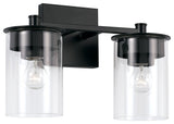 Capital Lighting 146821-532 Mason 2 Light 14"W Bathroom Vanity - Matte Black