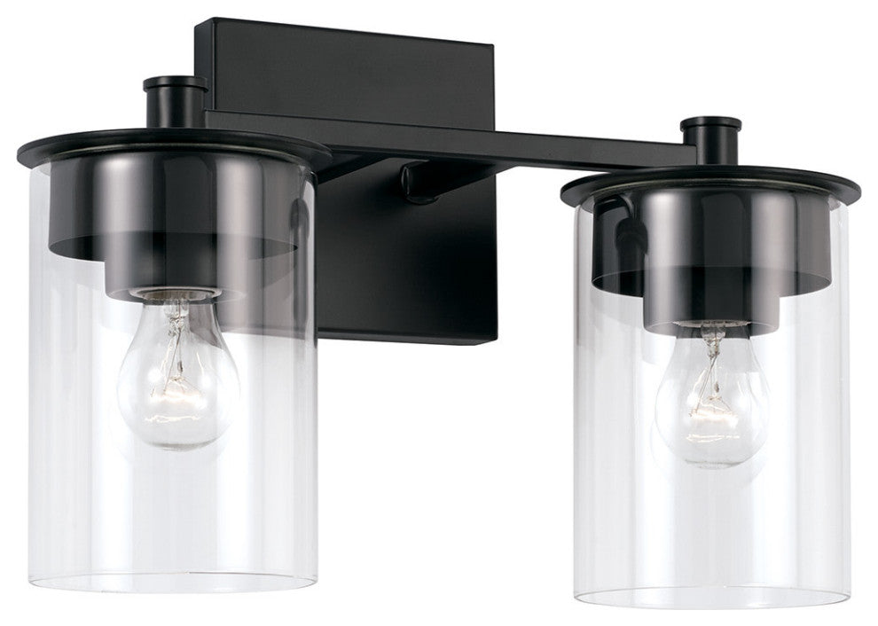 Capital Lighting 146821-532 Mason 2 Light 14"W Bathroom Vanity - Matte Black