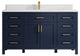 Cambridge 60 Single Bathroom Vanity in Hale Navy Blue 1.5" Empira Quartz