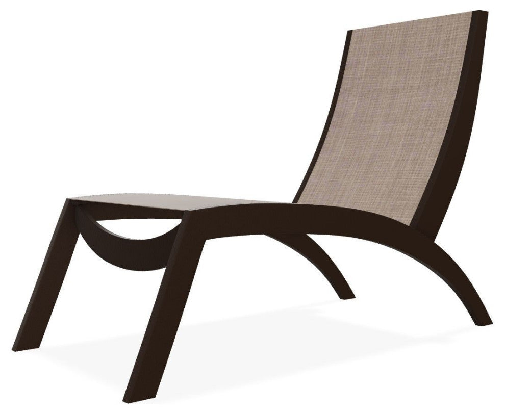 Dune Sling Stackable Outdoor Hydro-Lounge Chaise, Augustine Fennel/Kona