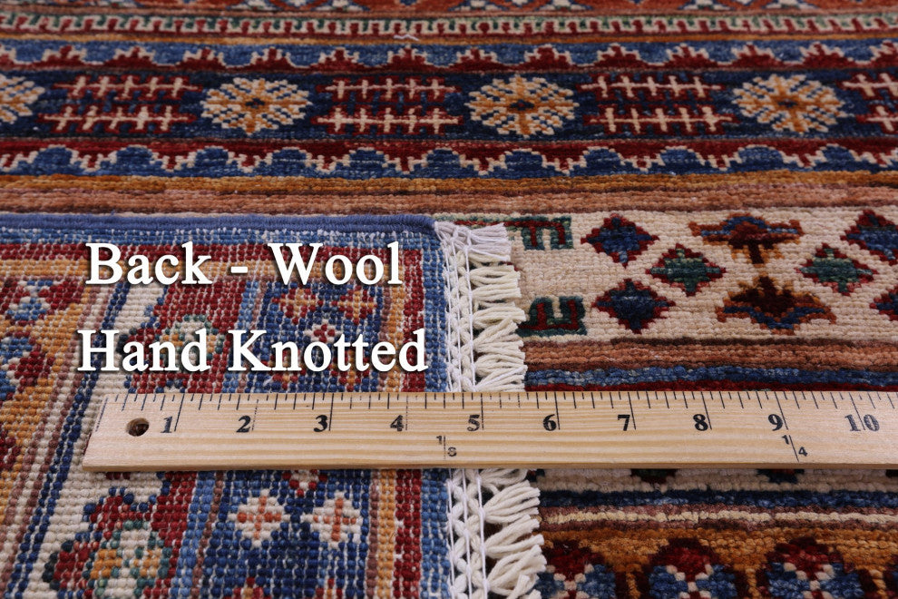 Khorjin Super Kazak Handmade Wool Rug 5' 0" X 6' 3" Q11321