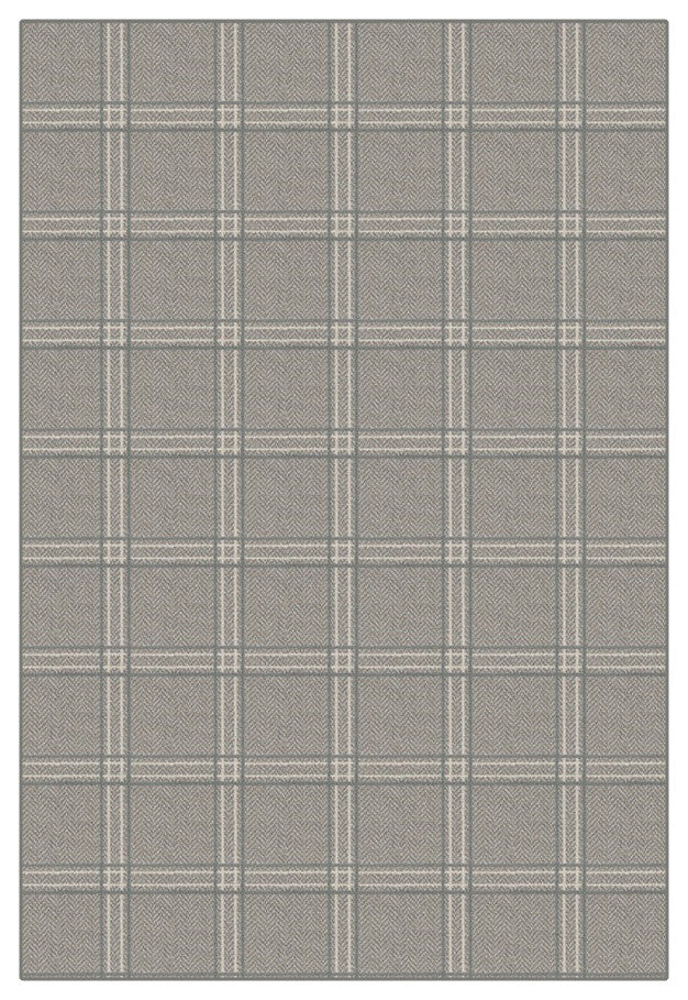 Quartz Herrington Plaid Area Rug Milliken Tactesse Nylon, 4'x13'