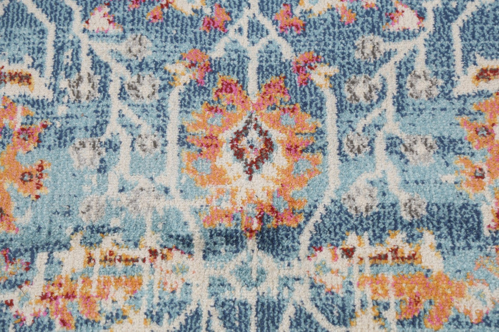 Distressed Floral Traditional Turkish Oriental Area Rug Carpet 5x7