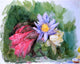 John La Farge Water Lilies and Hibiscus, 20"x25" Wall Decal Print