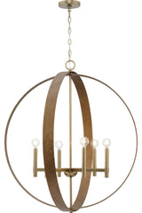 Allegheny Collection Six-Light Rustic Chandelier, Soft Gold