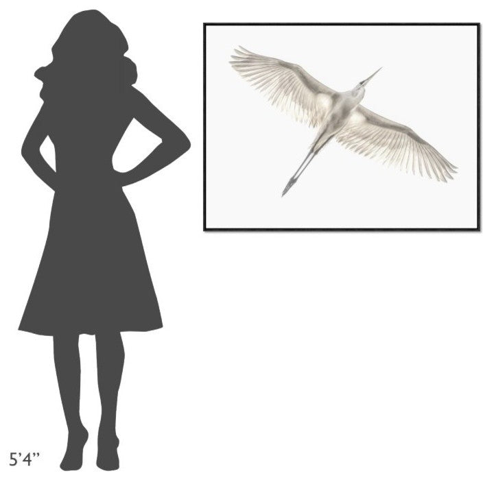 "Fly" Framed Canvas Giclee by Keren Or, 41x31"