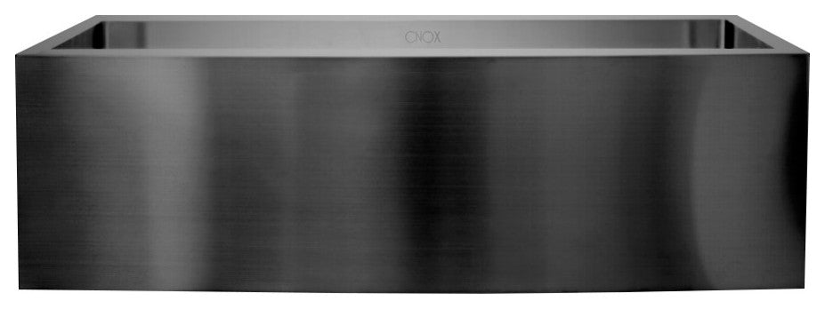 CNOX FARMSINK Stainless Steel Kitchen Sink 33"x22"x10", Black